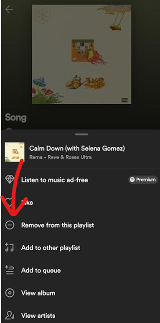 Spotify Remove from Playlist icon