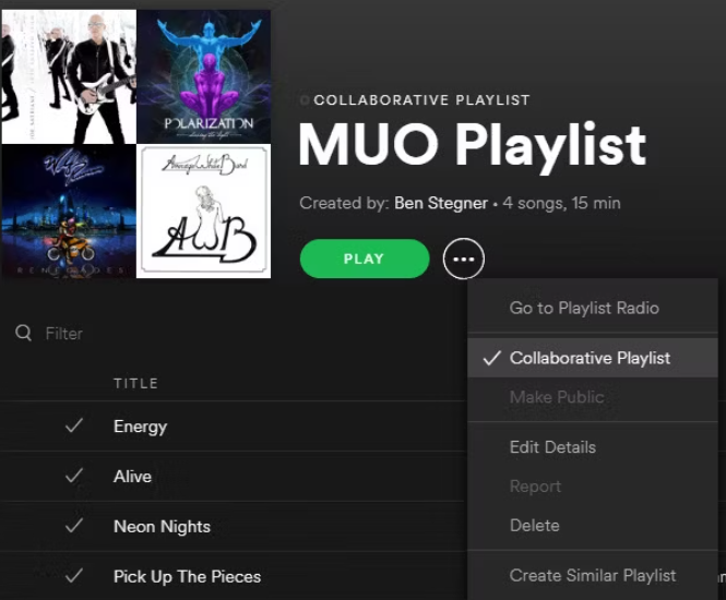Try Collaborative Playlists