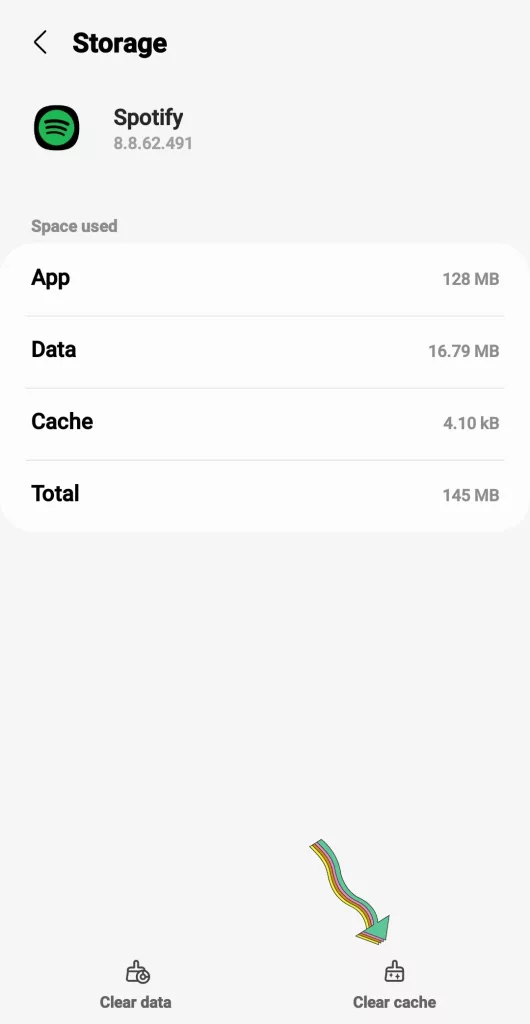 clear spotify app cache