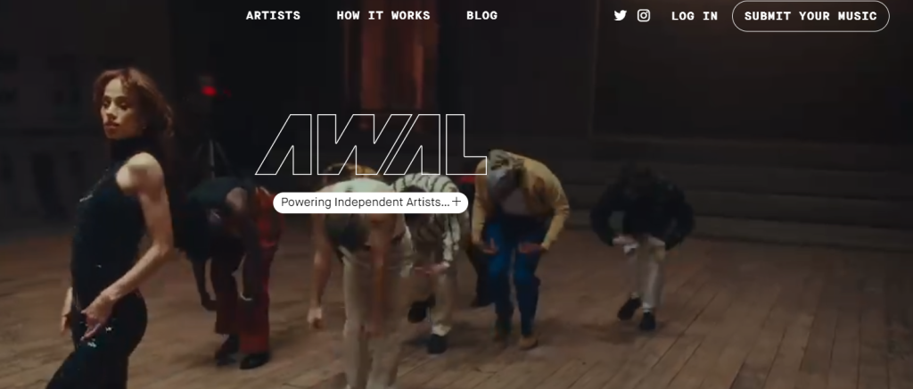 AWAL website to upload music to spotify