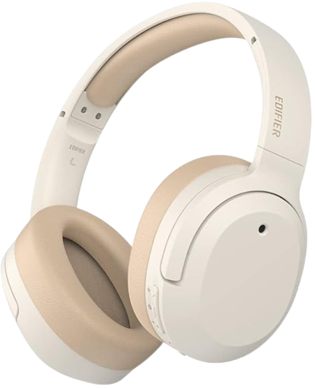 best noise cancelling headphone - Edifier W820NB Plus Hybrid Active Noise Cancelling Headphones - LDAC Codec - Hi-Res Audio Wireless & Wired - Fast Charge - Over Ear Bluetooth V5.2 Headphones for Travel/Home/Office- Ivory