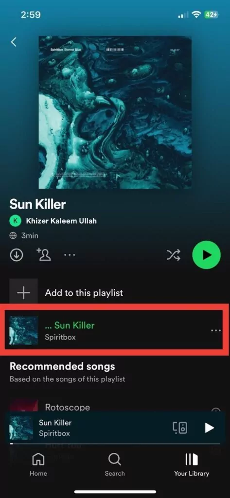 how to clear queue on spotify